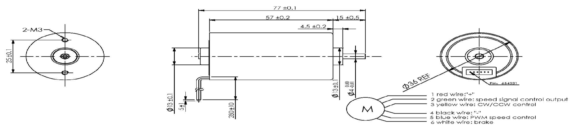 LHBL3657 36mm High-Power Brushless DC Motor internal structure and rare-earth magnets