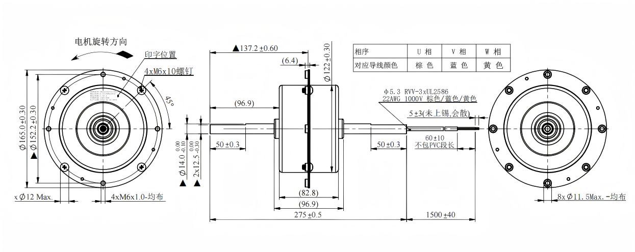 LHPS120 Series Permanent Magnet Synchronous Motor exterior view